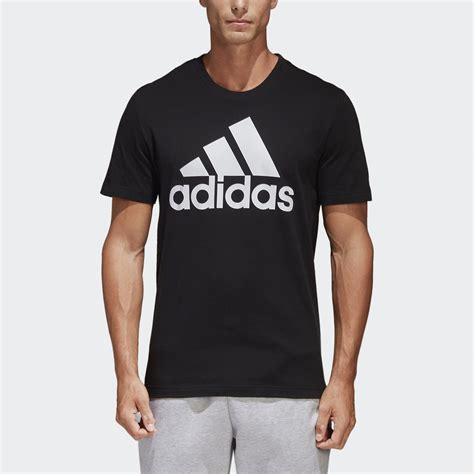 adidas t shirt zwart|Black T.